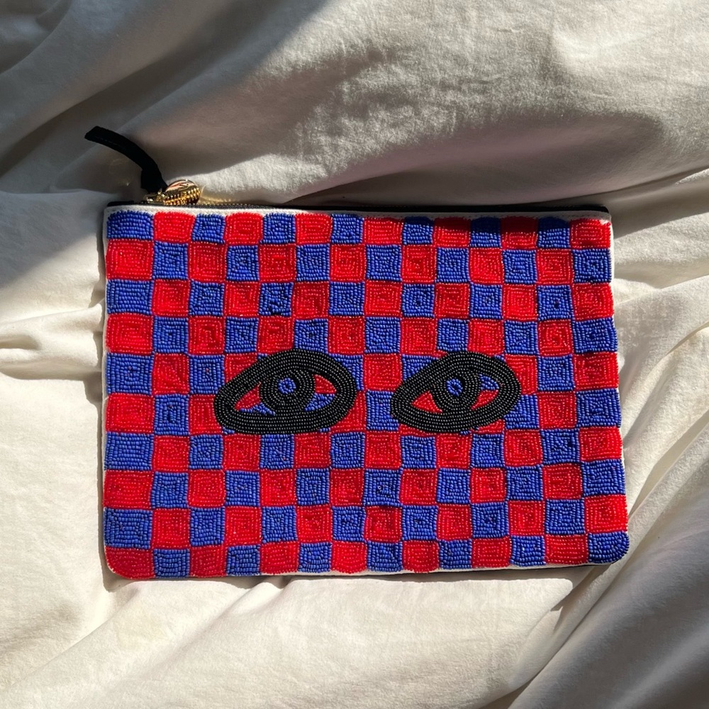 Beaded Eye Clutch-